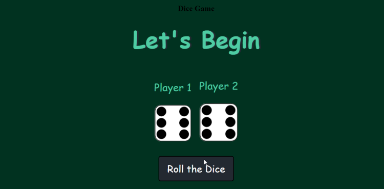 Simple Dice Game In JavaScript Free Source Code | SourceCodester